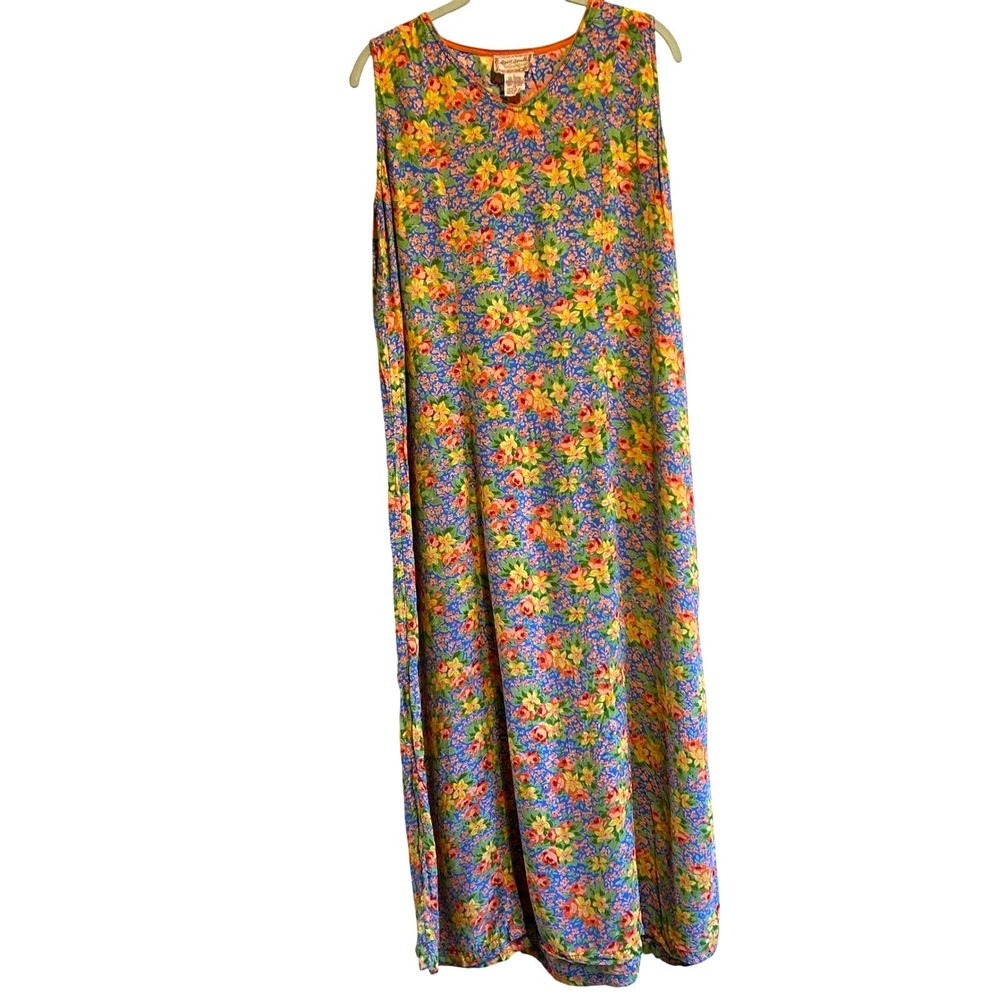Vintage April Cornell Floral Spring Wedding guest Dress  L